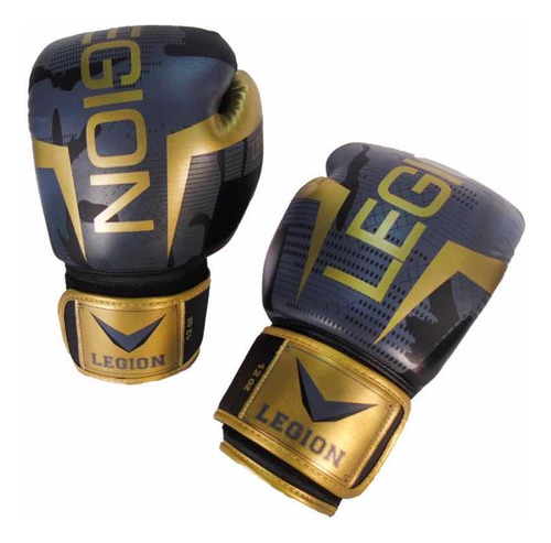 Guantes De Boxeo Legion Camuflado Negro-dorado