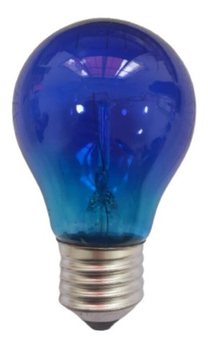 Lampada Incandescente 110v E27 40w Azul Colorimetria 6 Pç