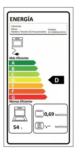 Horno Empotrable Sindelen He-7220rng Retro