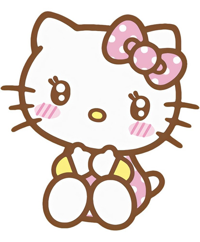 Okimari-kitty Cute Cartoon Sticker Vinyl Waterproof Sticker 