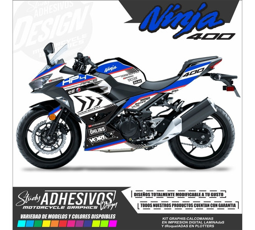 Calcomanias Kawasaki Ninja400 Personalizadas Kit De Stickers