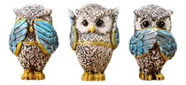 Comprar Búho Búho Sabio Set 3 Pcs Resina Decoración Búho Escultural