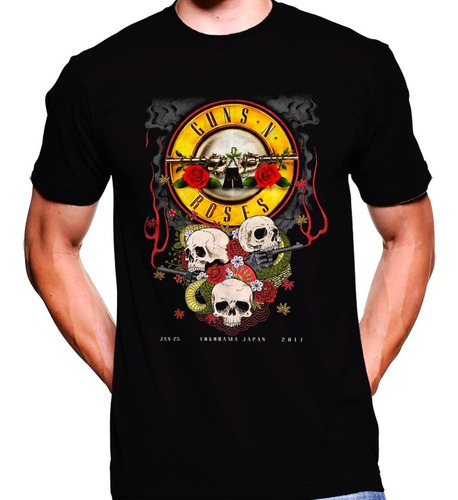 Camiseta Estampada Premium Guns And Roses Gnr 0012