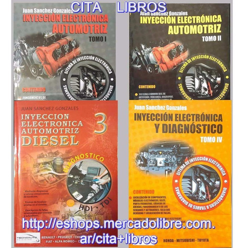 Oferta: 4 Libros Manual De Inyección Electrónica Automotriz