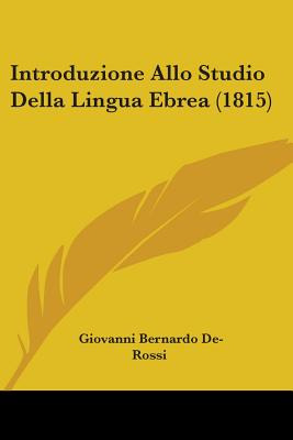 Libro Introduzione Allo Studio Della Lingua Ebrea (1815) ...