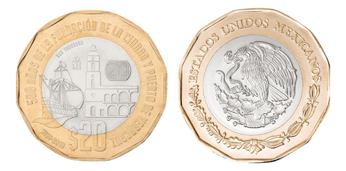 Nuevas Monedas 20 Pesos México Dodecagonales Sin Circular