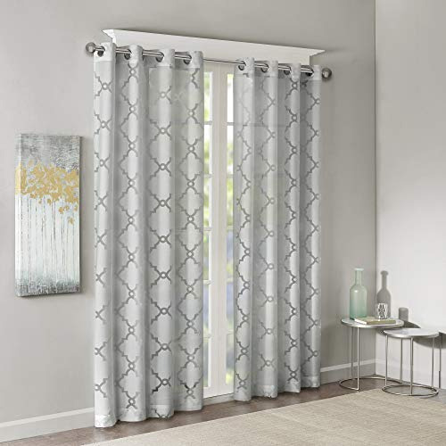 Cortina Transparente Moderna 50x63 Para Dormitorio Y Sala