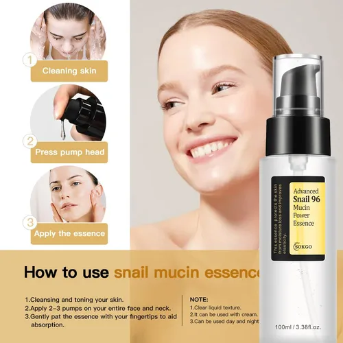 Sérum Sokgo Snail Mucin Para Hidratar Y Reparar La Piel De F