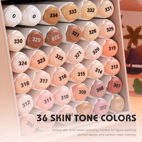 Juego De Marcadores De Alcohol Arrtx Skin Tone De Doble Punt