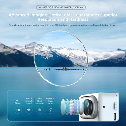 Filtro De Lente De Câmera Para Insta360 Go 3s/go 3/go 2