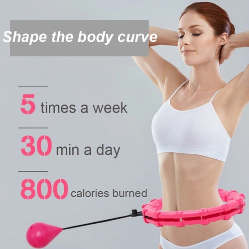 Hula Hoop Ajustable Inteligente, 24 Nudos Hula Hoops Fitness