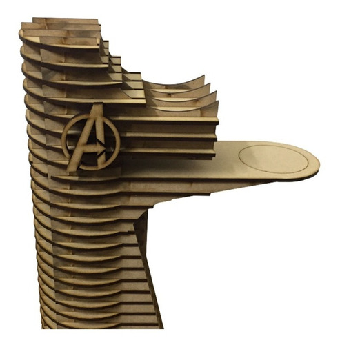 Imagen 2 de 10 de Maqueta Torre Avengers Mdf Fibrofacil Torre Vengadores
