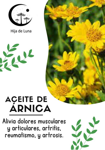 Aceite De Árnica Dolores Musculares Puro Y Natural 50ml