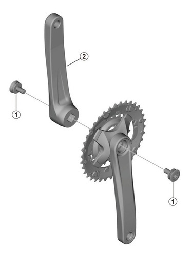 Plato Y Palanca Shimano Mt101 36 / 22 - 9v P/biplato