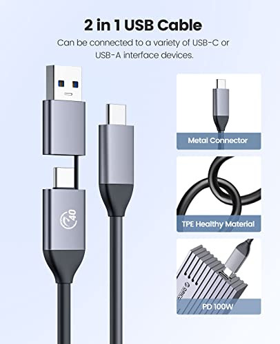 Adaptador Orico Nvme Ssd Carcasa De 40 Gbps M.2 A Usb-c Para