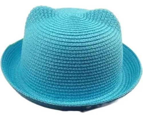 Lindo Sombrero De Paja Para Niños Y Niñas Con Orejas De  [u]