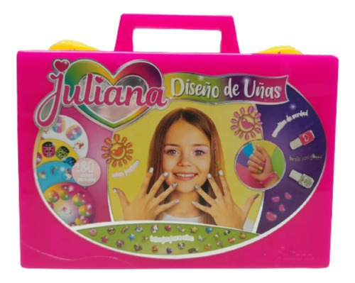 Valija Juliana Diseño De Uñas Chica Con Stickers