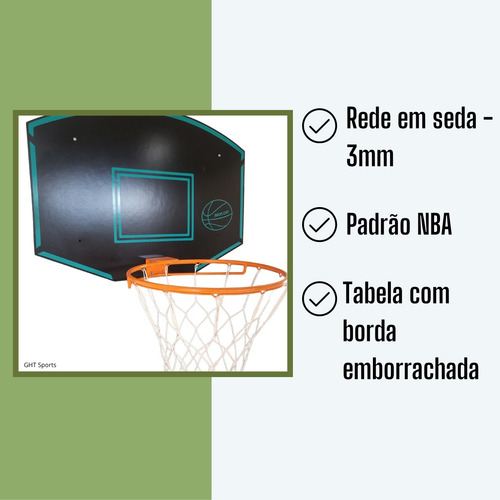Kit Aro + Tabela + Rede Tamanho Oficial Nba Nbb Profissional
