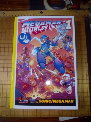 Imagen 1 de 6 de Cómic Libro Megaman Sonic Unión De Los Mundos Español Pasta 