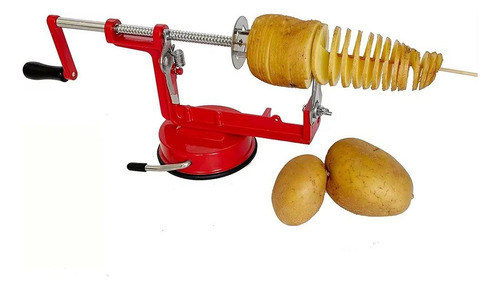 Máquina Cortar Batata Espiral Legumes Fatiador Chips Slicer