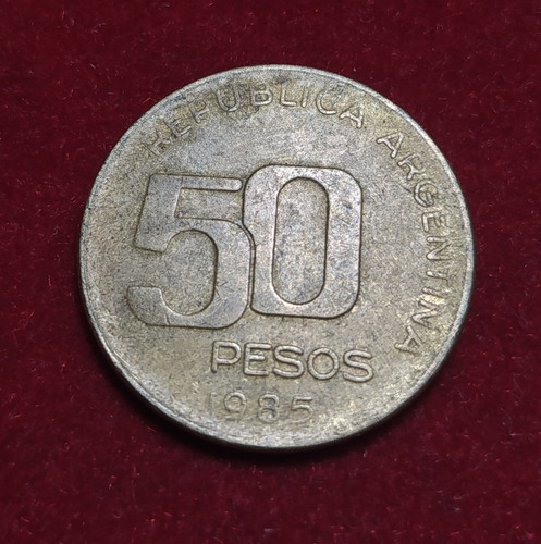 Moneda 50 Pesos Conmemorativa Bcra 1985 Argentina 
