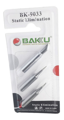 Imagen 2 de 7 de Puntas Para Cautin De Repuesto Baku 9033 !! Originales!! 3pz