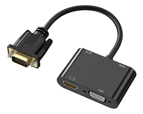 Adaptador Vga A Hdmi Vga Convertidor Divisor Vga De Doble