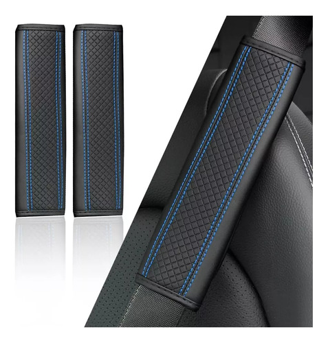2 Fundas De Piel Transpirable For Cinturón De Seguridad