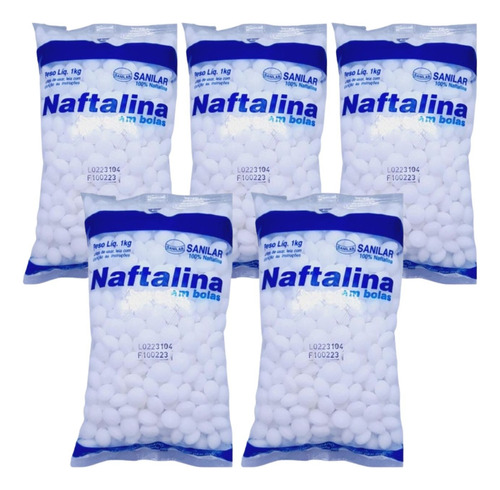 Naftalina Bolas 5 Kg Sanilar - Máx. 15 Kg Por Compra Oferta