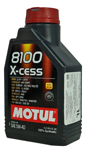 Aceite Sintético Motul 8100 X-cess 5w-40 1l