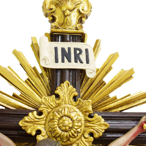 Imagem 4 de 8 de Crucifixo De Resina Barroco Estilo Antigo