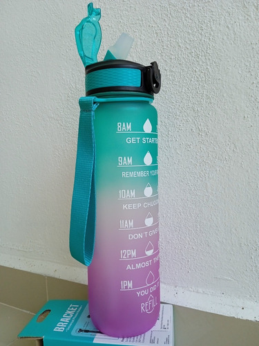 Imagen 3 de 10 de Botella De Agua Motivacional Con Marcador De 1 Lt Deportiva
