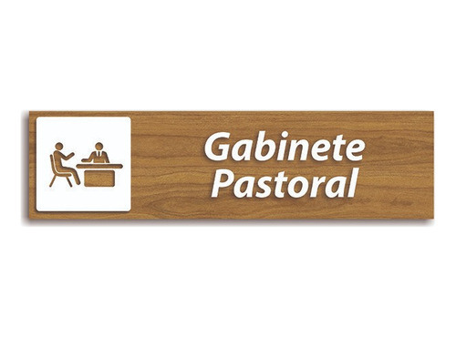 Placa Igreja Gabinete Pastoral Identificação Personalizada