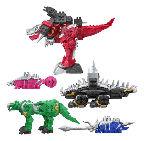 Power Rangers Dino Fury Megazord - Paquete De 5 Figuras De .