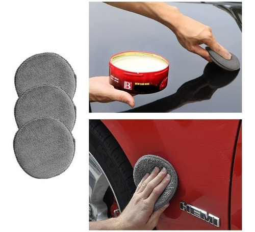 Imagen 8 de 10 de Kit Limpieza Lavado Auto Paños Almohadillas Cepillo Esponja