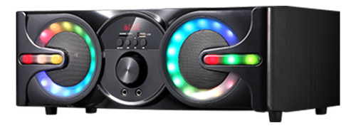 Minicomponente Dm-h3007 Multimedia Speaker, Sonido 3d, Rgba Color Negro Potencia Rms 60 W