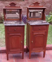 Comprar Antiguas Mesas De Luz Marmol Y Espejo Precio X Cada 1 Leer!