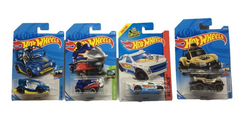 Hotwheels Paquete 4 Carros Kick Kart Bazoomka Compatible Min