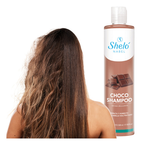 Choco Shampoo Shelo Nabel 530ml Hidrata Y Humecta Antifrizz