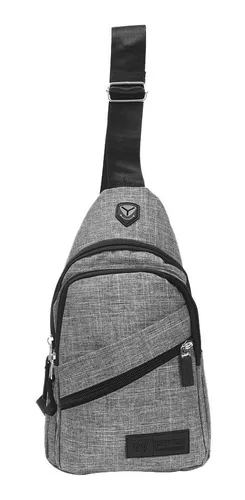 Bolso Morral Hombre Urbano Deportivo Bandolera Bolsito Viaje Color Negro