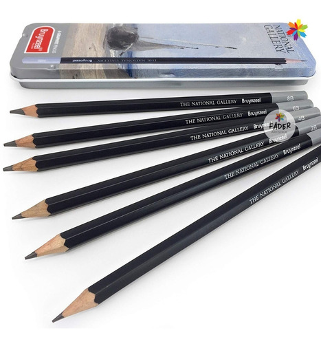 6 Lapices Bruynzeel Graphite National Gallery Talens Estuche