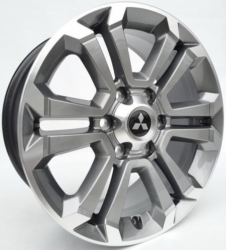 Rodas Nova L200 Triton S36 Aro 18x7,5 6x139 (par) + Bicos Cor Grafite Com Diamantado