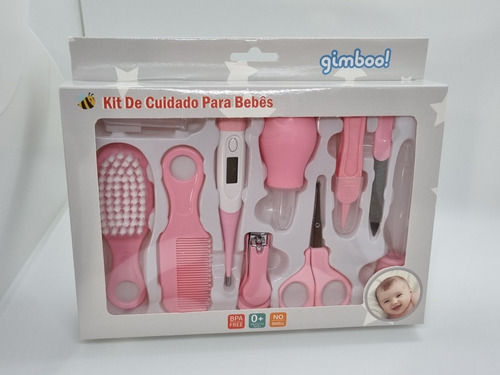 ¡Kit de higiene y cuidado para bebés recién nacidos GIMBOO Pink de 10 piezas! Kit rosa para bebés - x 10