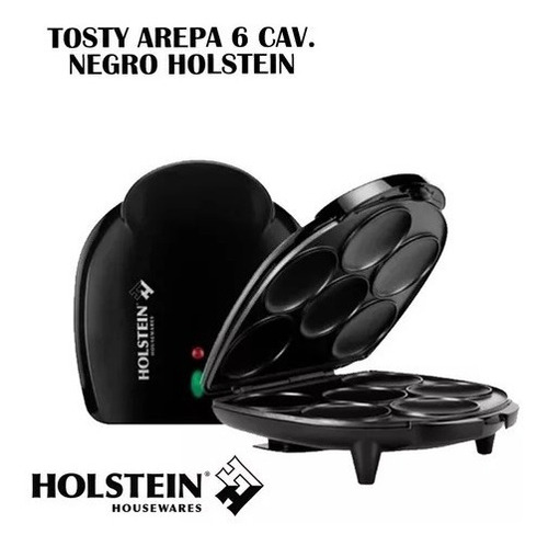 Tosty Arepa 6 Cavidades Holstein Color Negro 