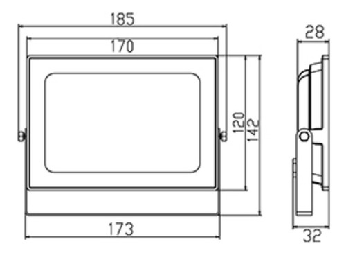Imagen 4 de 6 de Reflector Led 50w Proyector Exterior Ip65 Luz Fria Pack X2