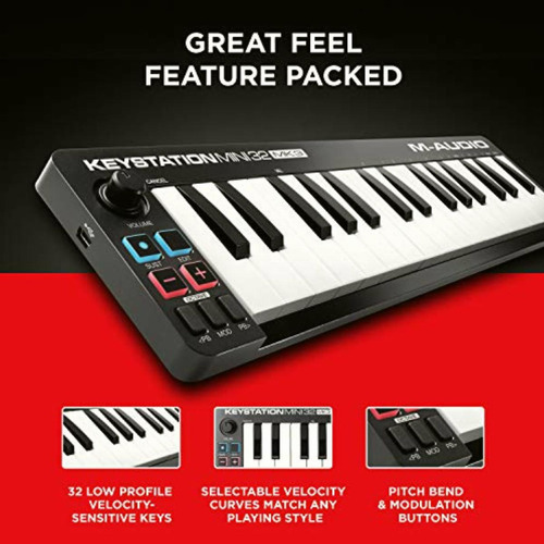 M-audio Keystation Mini 32 Mk3 Controlador Midi Usb Con Mini
