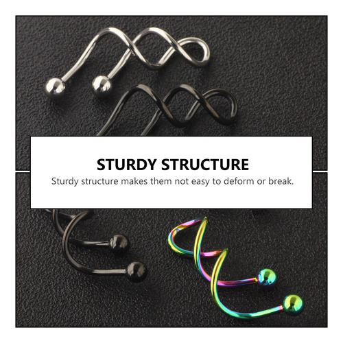 Pendientes Helix Con Forma De Ombligo Torcido, 3 Unidades