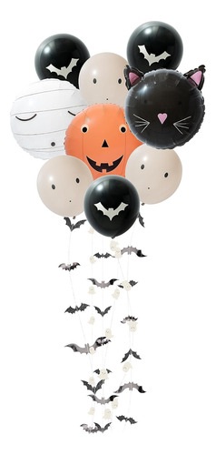 Kit De Guirnalda De Globos De Haloween Con Guirnalda Colgant