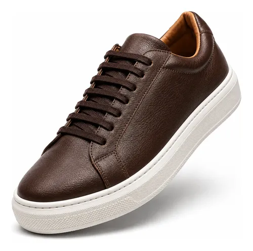 Tênis Em Couro Sneaker Masculino Casual Matteo Classic Ease