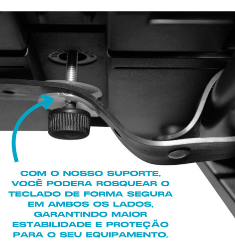 Suporte Reforçado Para Piano Teclado Duplo Estante Em X